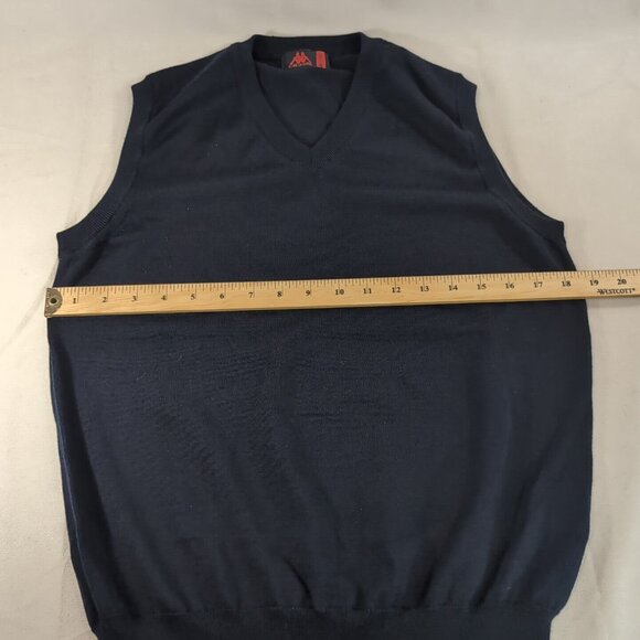 Robe Di Kappa 100% Merino Wool Black Knit Vest V-Neck Men's Medium M Sleeveless - Picture 5 of 7